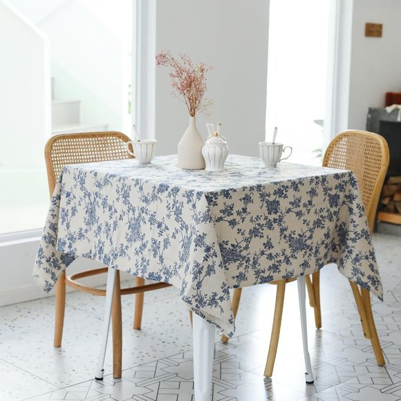 Floral Tablecloth 52x52" Square - Picture 2 of 4